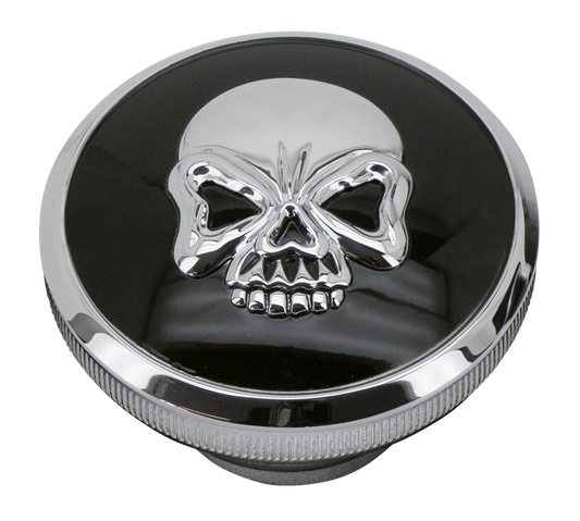 GZP Skull blck/chrome Gas cap set 84-96