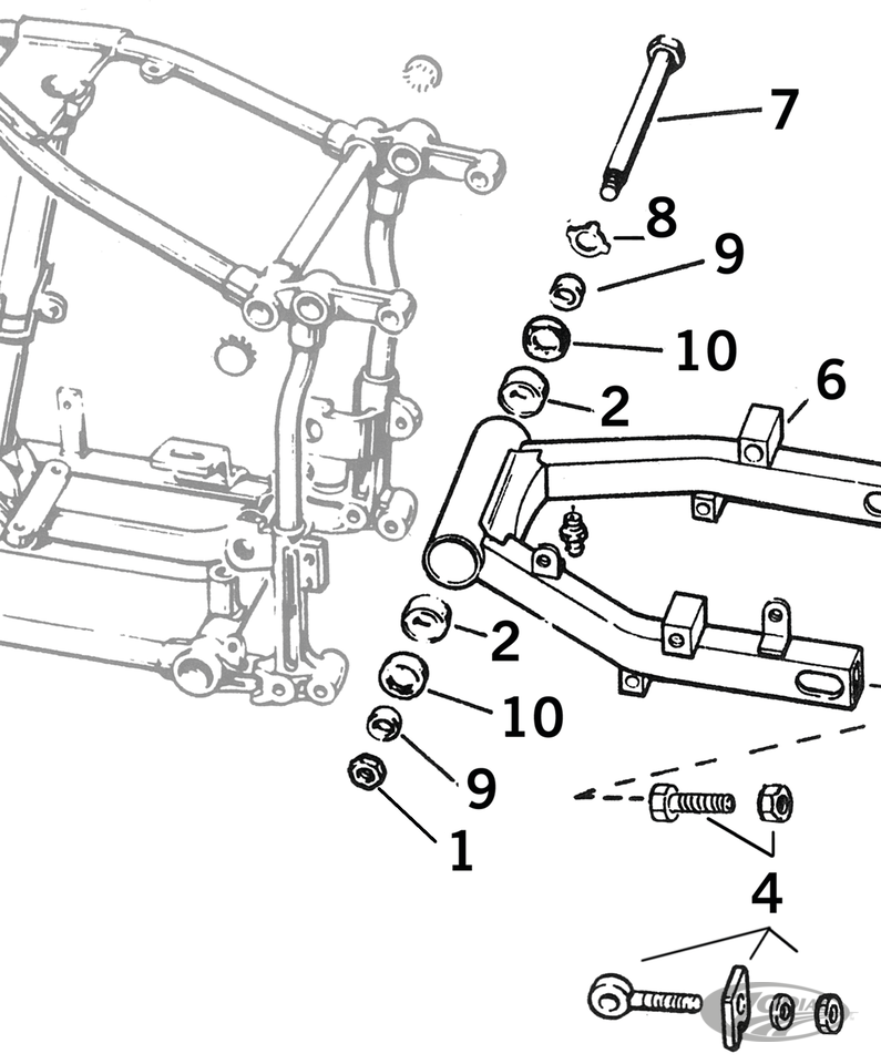 10pck Lockwasher pivotbolt #47513-58