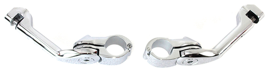 Adj. Peg mounts Angled 5" Long Chrome