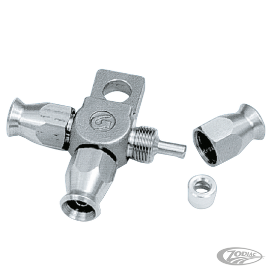 Brakeline Tee st.st hoseclamp w/mn