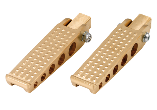 K-Tech forged satin brass knurled pegs