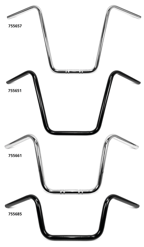 1" Handlebars Ape Hanger 24" CHR