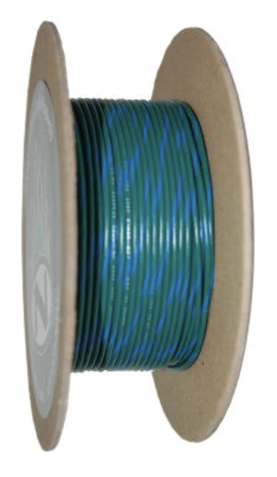 18-Gauge GREEN/BLUE STRIPE 100' Spool Pr