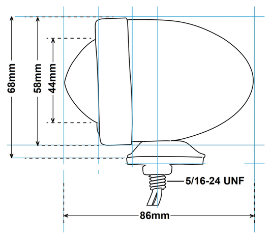 GZP Bullet light Red dual filament bu