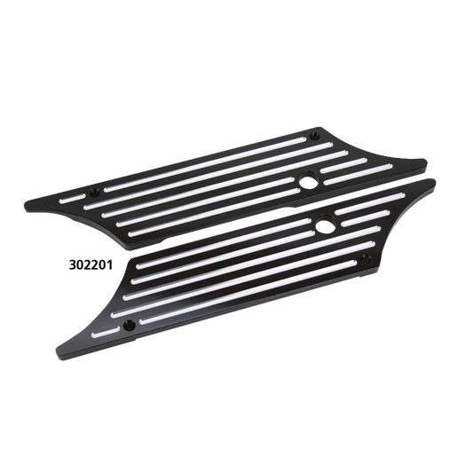 GZP Blck cut billet latch covers FLH/T93