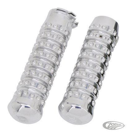 Ribbed grips Polished