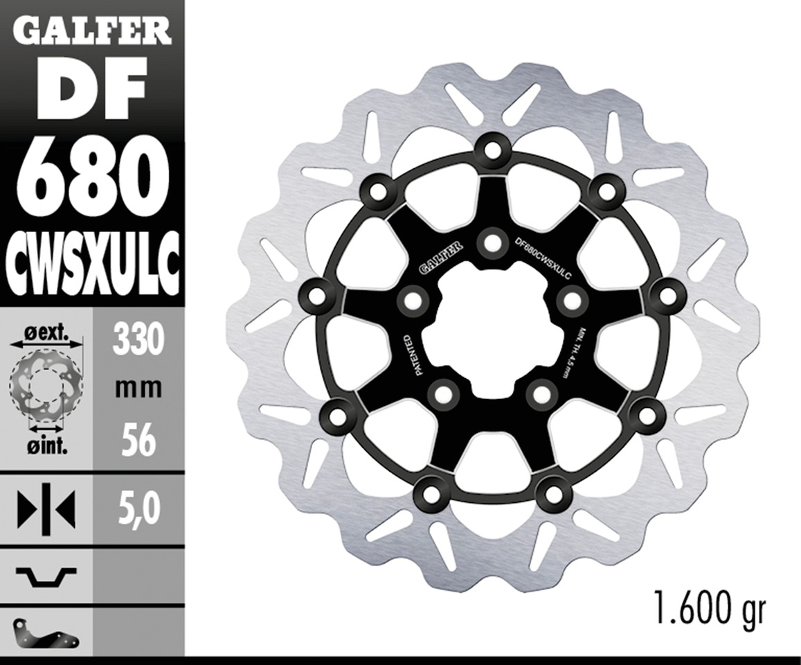 Galfer Wave FR Floating 13" CC Black