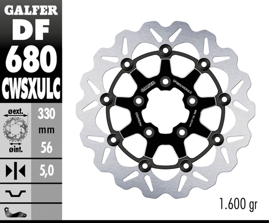 Galfer Wave FR Floating 13" CC Black