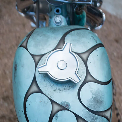 Cast Alu Spinner Gas/Oil Cap Kit Natural