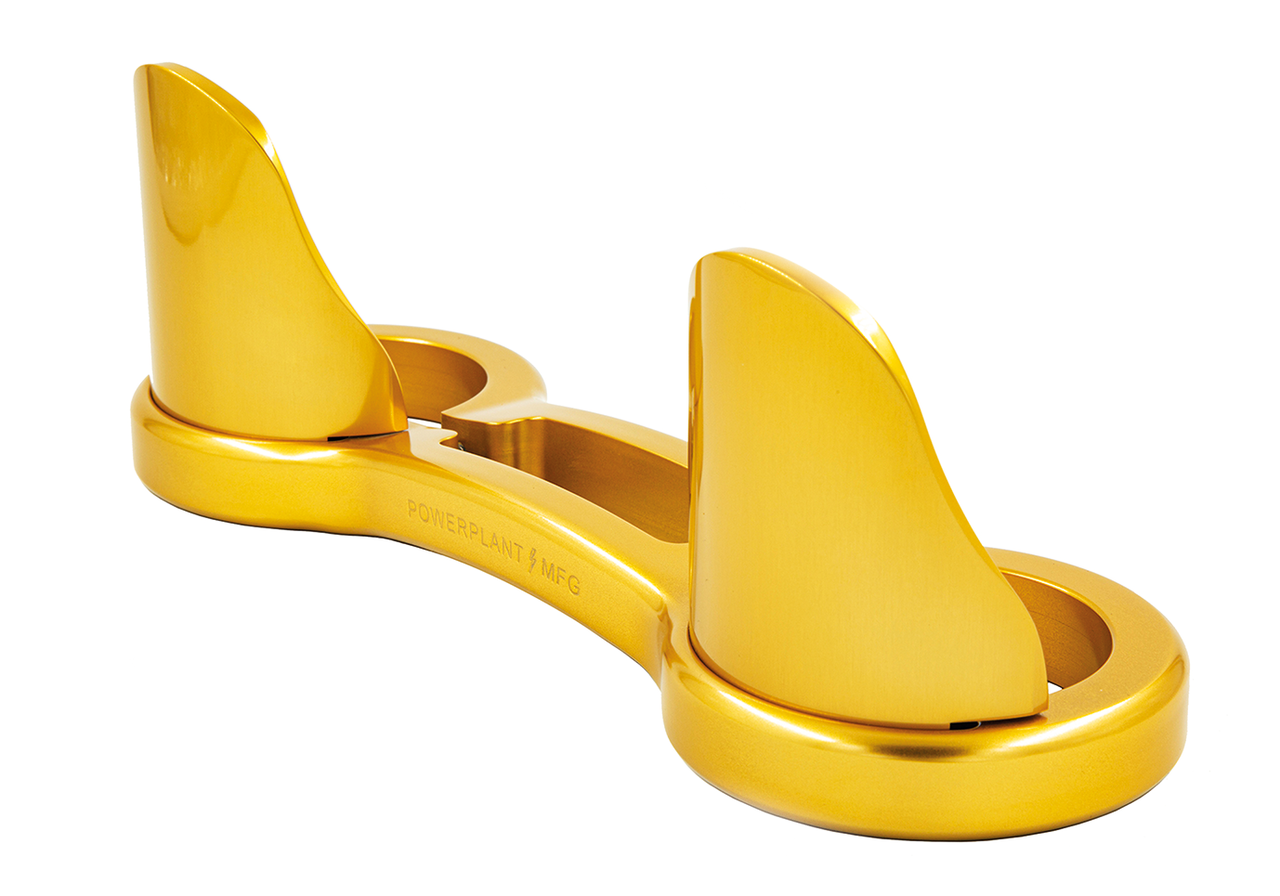 P16 49mm FORK BRACE W/ DUST GUARDS Gold