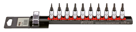 1/4" Socketbitset Torx 10PC on rail