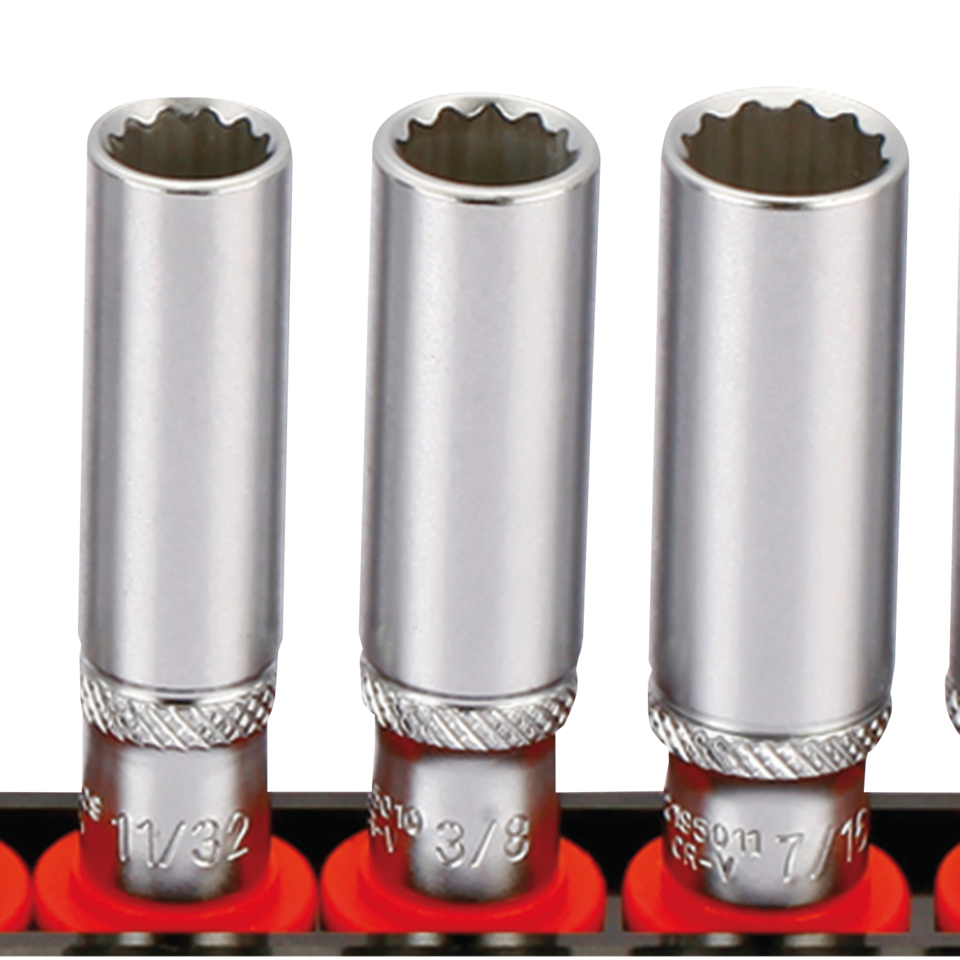 1/4" Socketset long inch sizes 9pc on ra