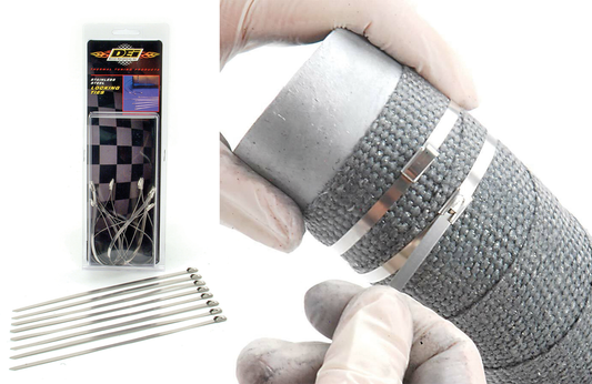 DEI Stainless steel locking ties 8" 8Pck