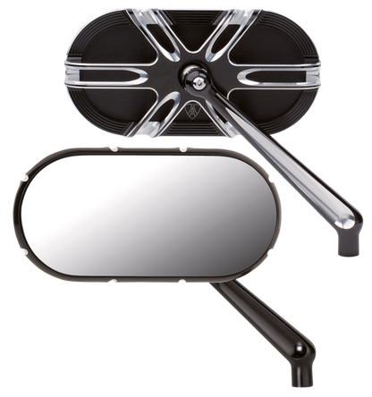 Deep cut Caged series blck mirror left