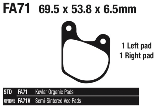 EBC Brake Pads FX/XL 77- Front