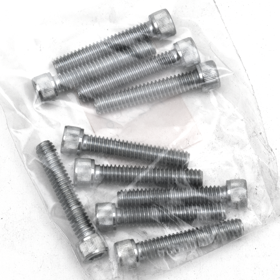 10pck allen bolt 1/4-20x1-3/8" UNC zinc