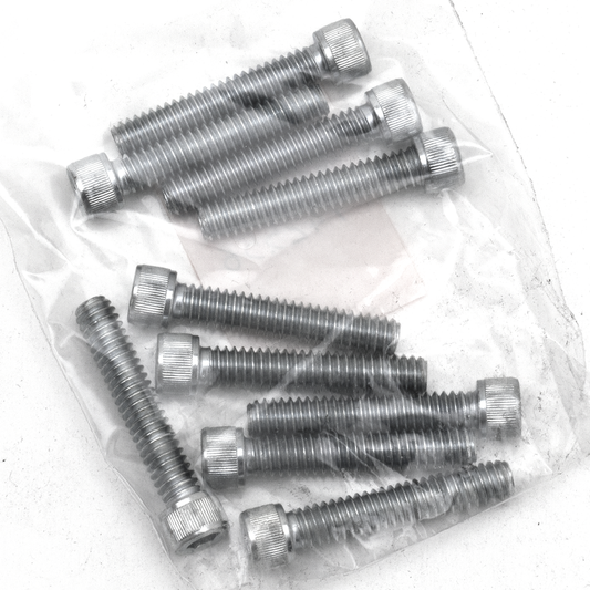 10pck allen bolt 1/4-20x1-3/8" UNC zinc