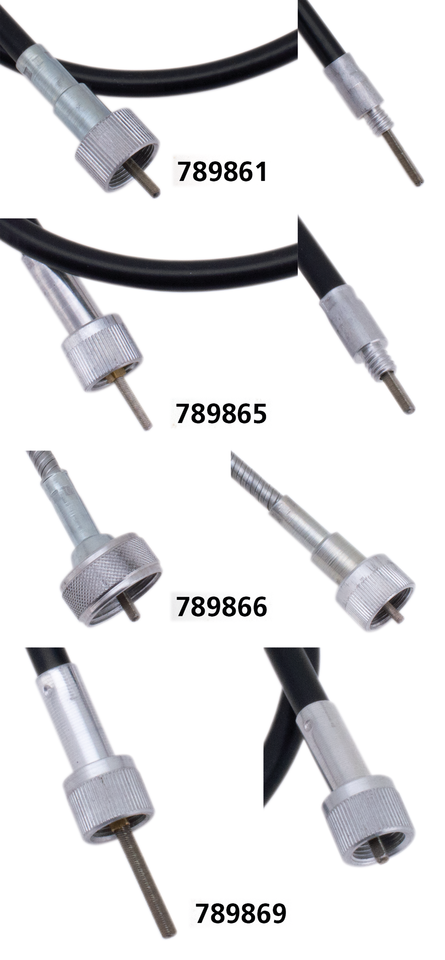 Black Tacho cable L=33" XL74-80 12mm nut