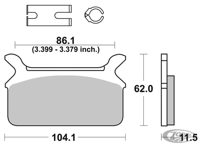 SBS HF Brake pads FLHS/FLT/FLHT 86-99 RR