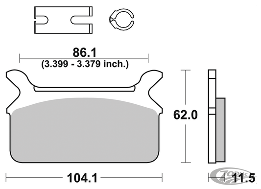 SBS HF Brake pads FLHS/FLT/FLHT 86-99 RR