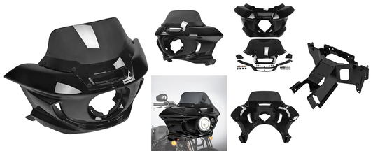 7" Fairing Black Dark Screen FXLRST22-Up