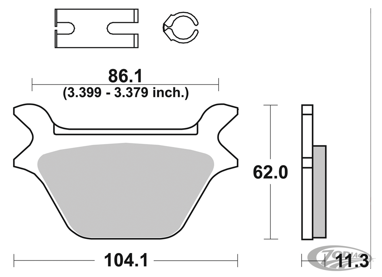 SBS Rear Sinter street brake pads 669LS
