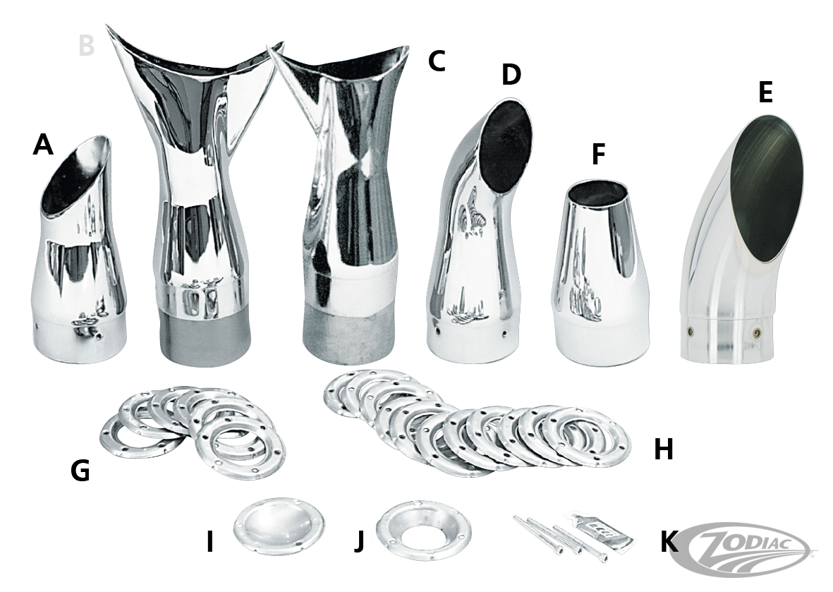 Supertrapp chrome slash/cut end cap