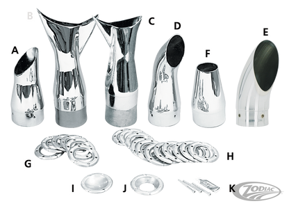 Supertrapp chrome slash/cut end cap