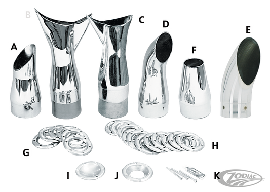 Supertrapp chrome slash/cut end cap