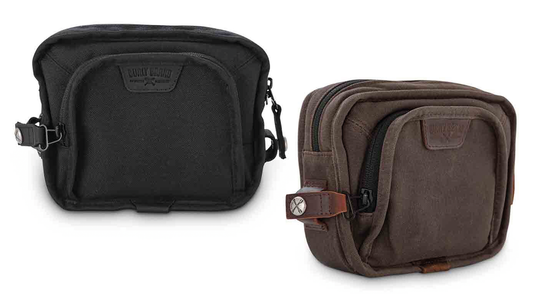 Burly dark oak handlebar bag