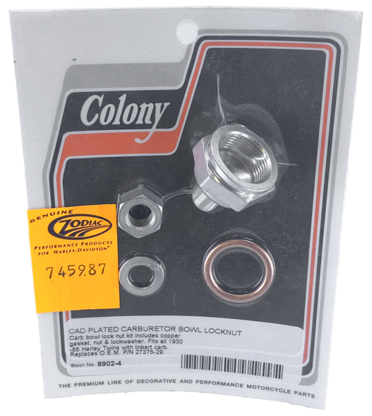 COLONY Linkert bowl lock nut kit, White