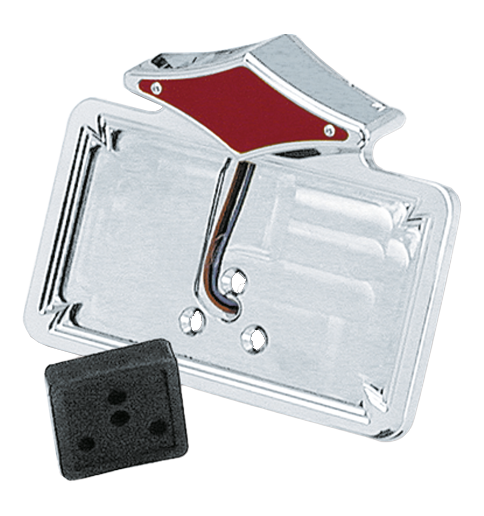 GZP Licensepl.w/diamond LEDlight rubberm