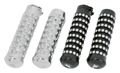 Ribbed grips Polished