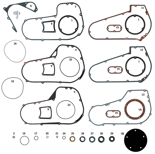 Primary gasket set FLH/T80-93 FXR80-93