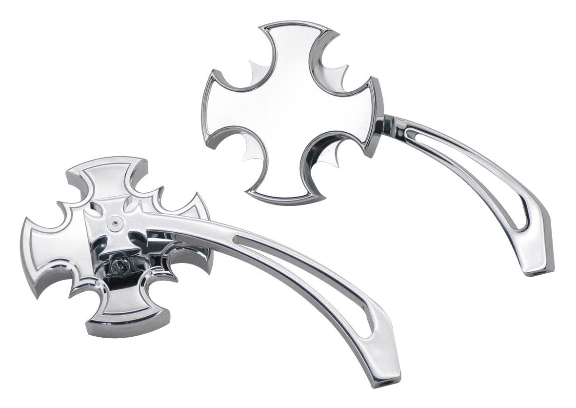 GZP Crossblade mirrors w/maltese spear s