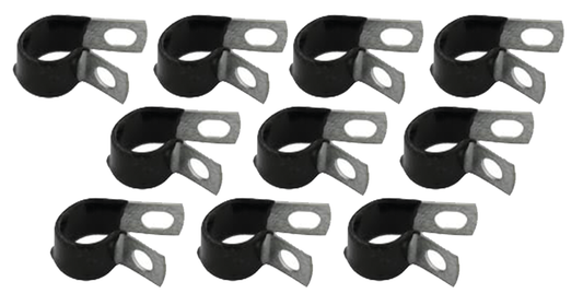 10Pck Vinyl coated cable clamps 1/2"