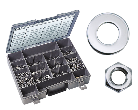 Ass. tray lock wash./hex nuts/flat wash.