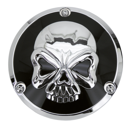 GZP Skull blck/chrome derby cover 5 hole