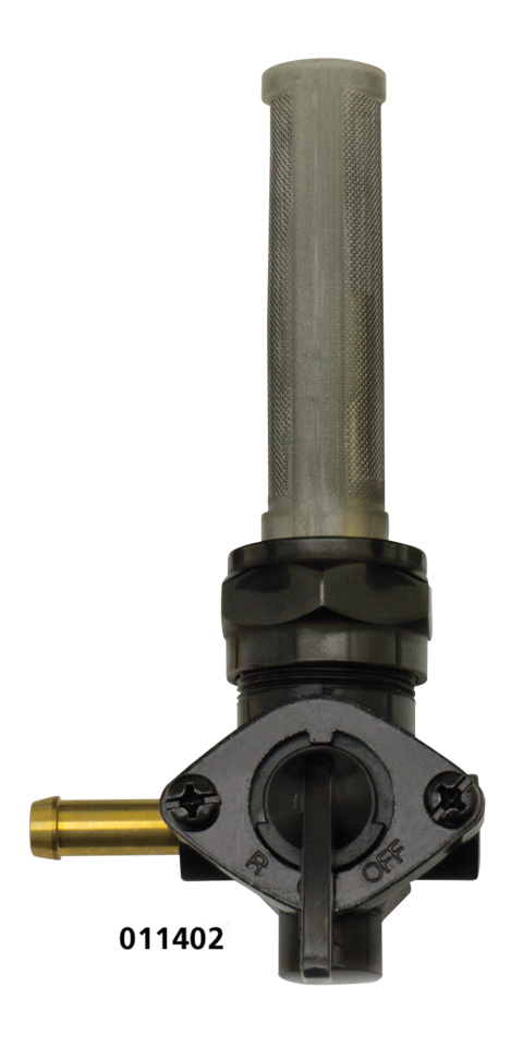 GZP Petcock long s/s screen left Black