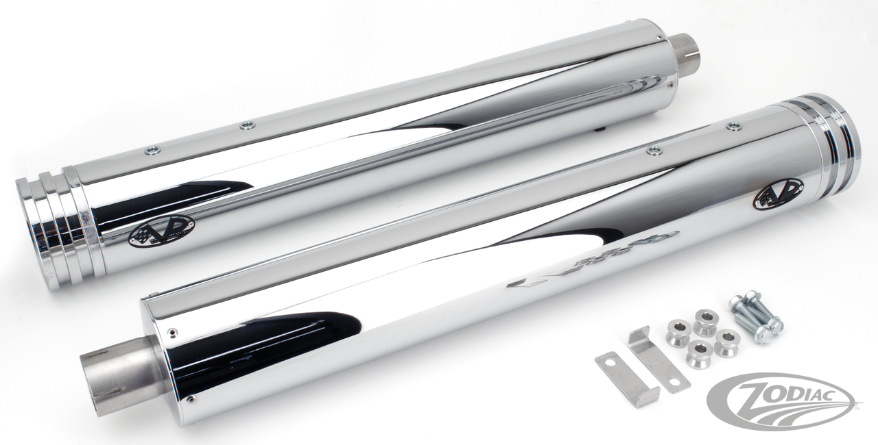 Twin Slip-On Chr mfflr Set FLH/T04-17