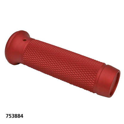 Knurled Moto Grips Red HD cable