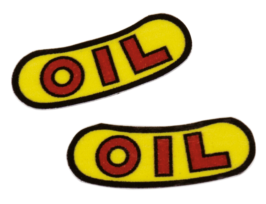 Pair sticker "OIL" for military oil cap
