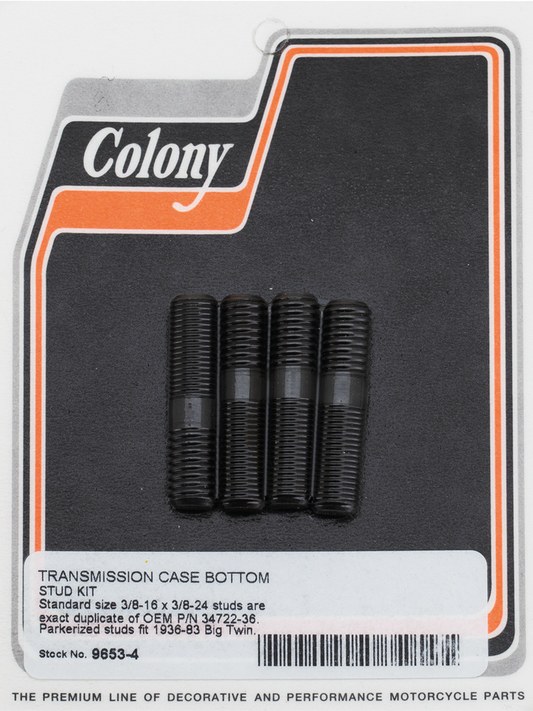 4pck Transm. stud kit std 3/8-16x3/8-24