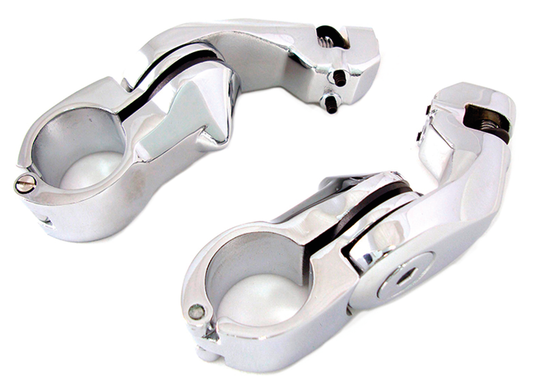 Adj. Peg mounts Angled 2.5" Short Chrome