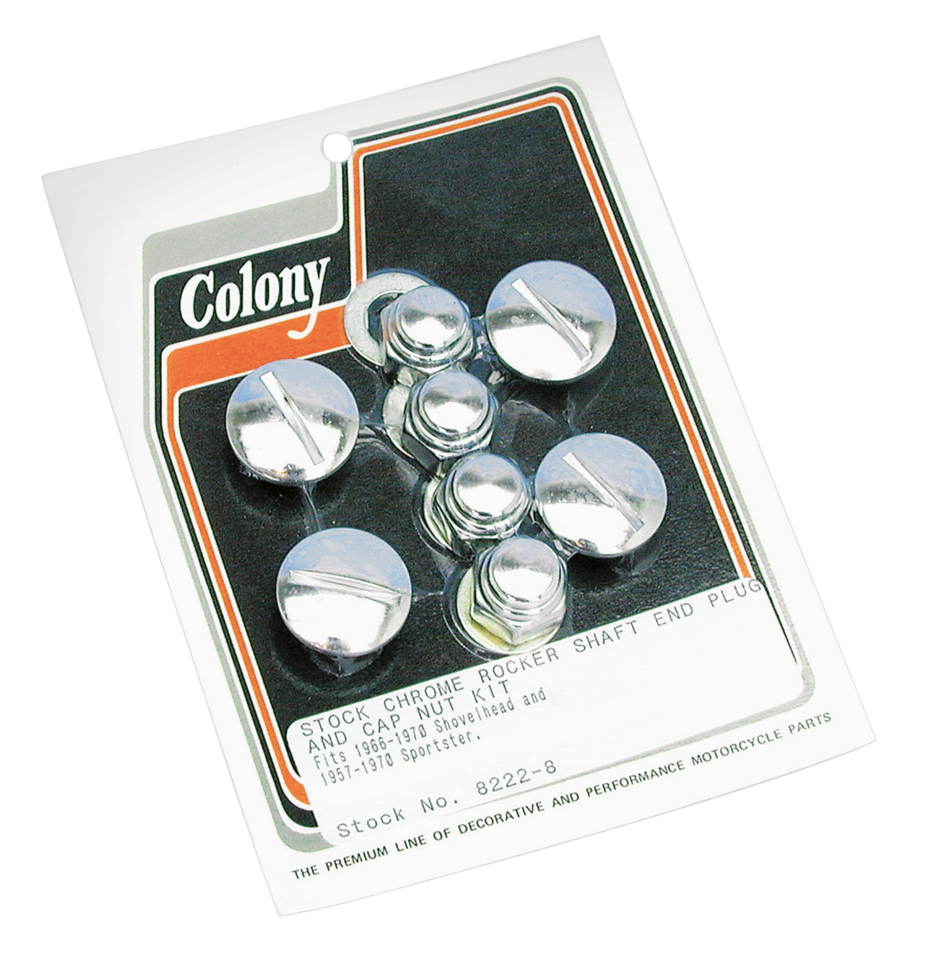 Rocker Shaft End Cap & Nut kit, 57-70