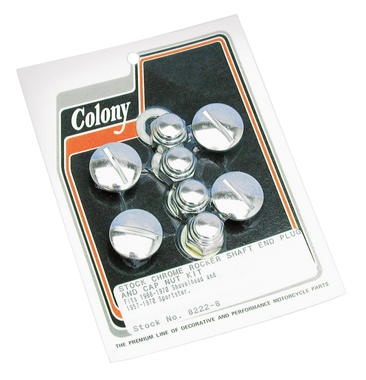 Rocker Shaft End Cap & Nut kit, 57-70