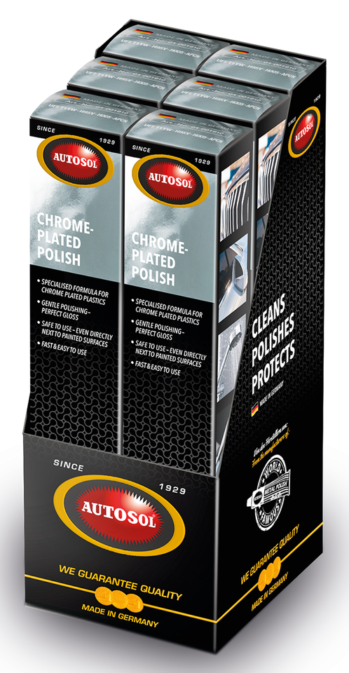 6pck Autosol Plastic Chrome Polish 75ml
