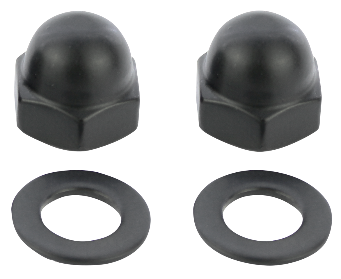 Mirror Cap Nut kit Matt Blk 82-Up