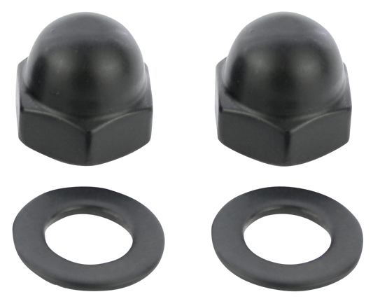 Mirror Cap Nut kit Matt Blk 82-Up
