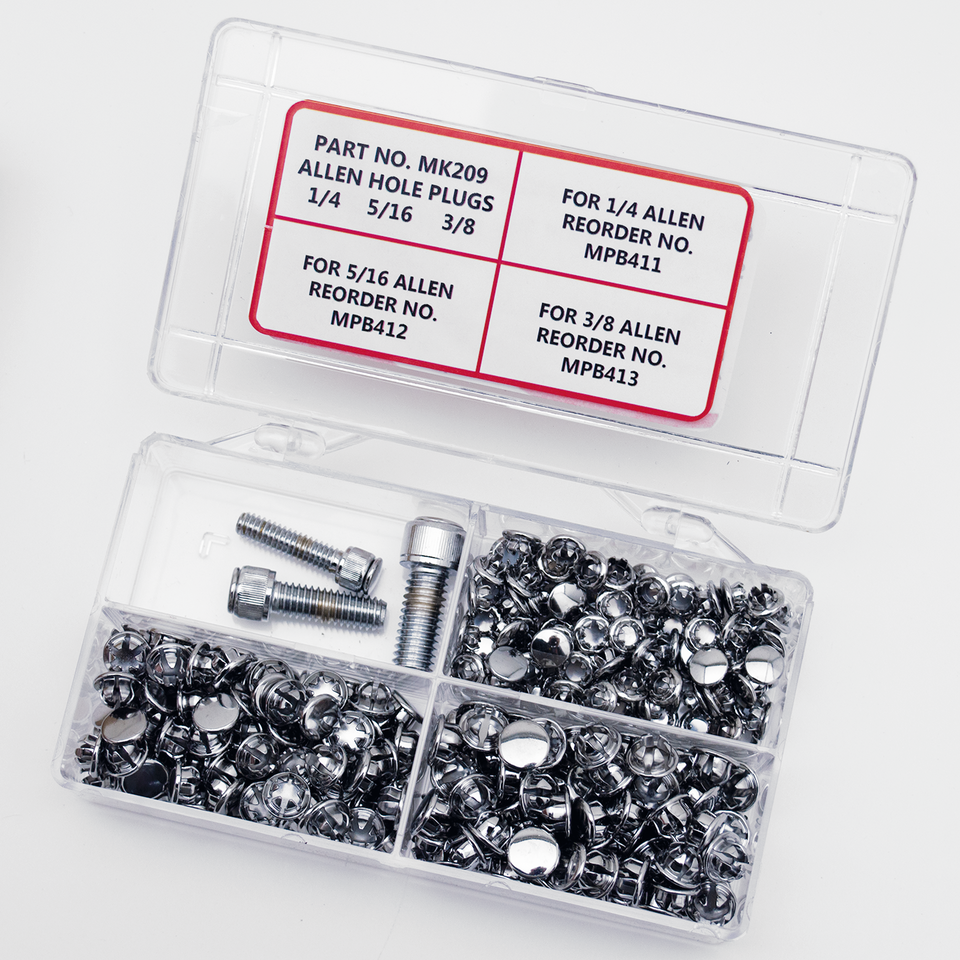 Ass tray chrome hole plugs for allen scr